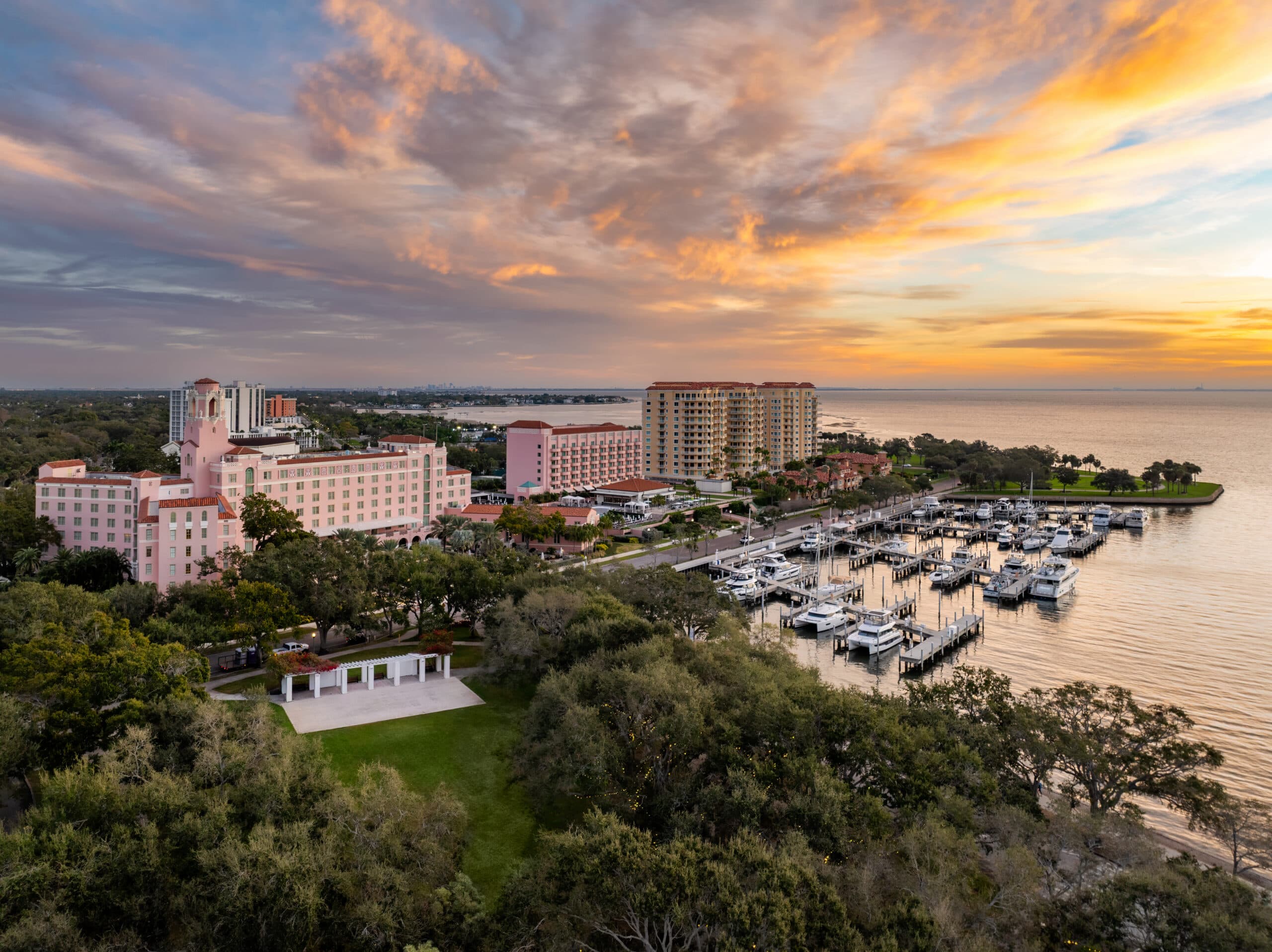 Waterfront exterior of The Vinoy Resort and Golf Club.