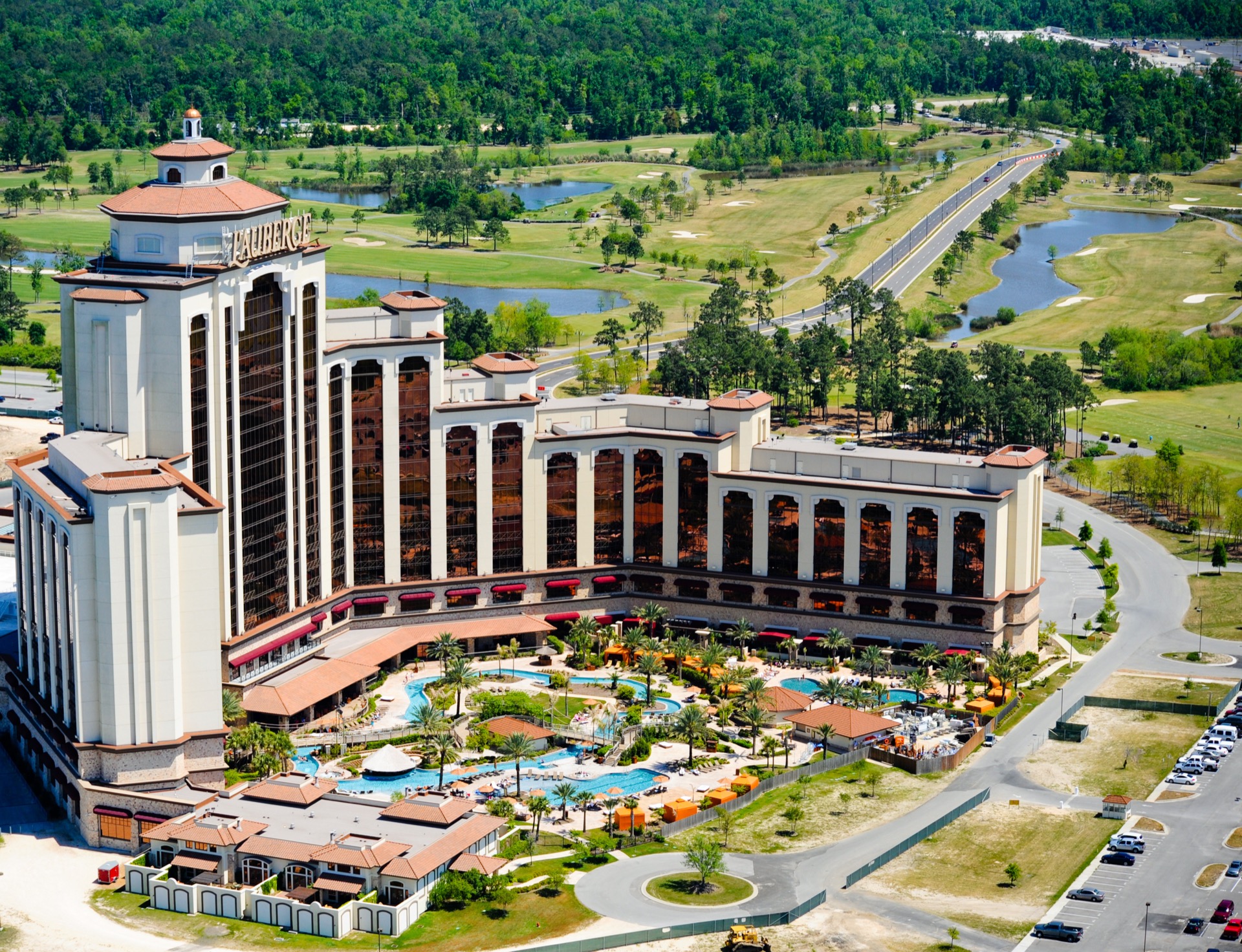 Exterior of L'Auberge Casino Resort Lake Charles.
